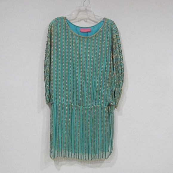 Pookie & Sebastian Dolman Sleeve Sequin Dress Size Small VGUC - Picture 1 of 4